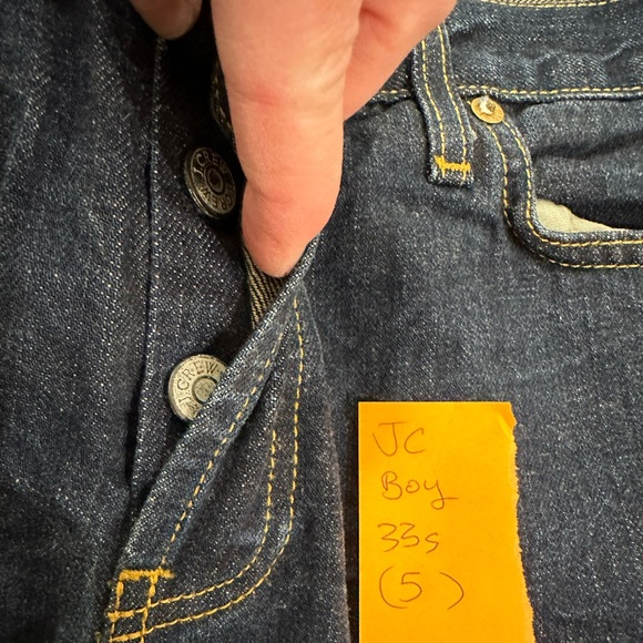 J. Crew Boy Boyfriend Jean Button Fly 33 short Dark Blue NWOT - Picture 4 of 16